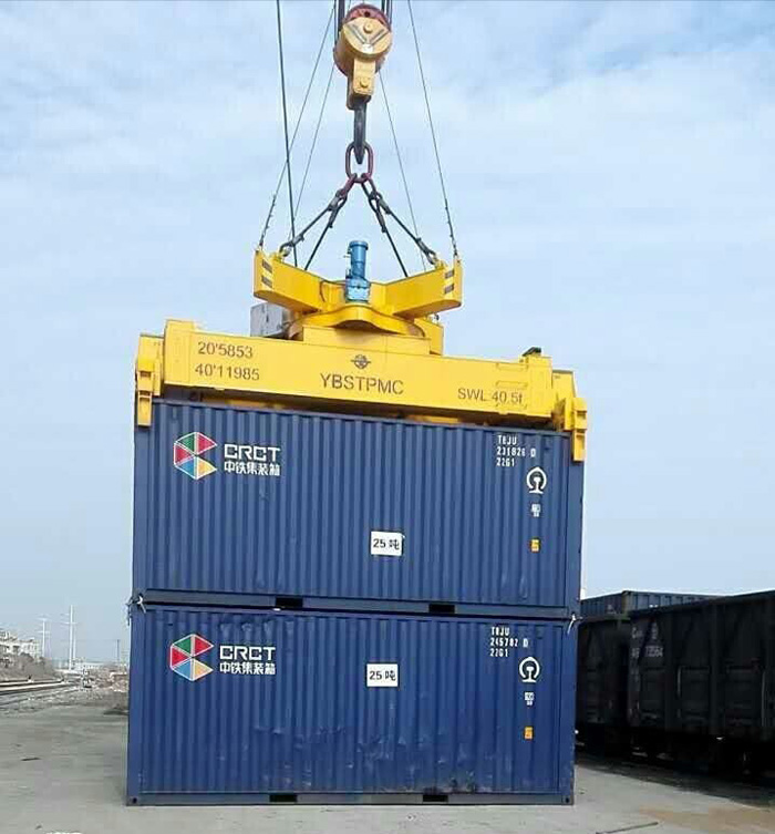 吊鉤式旋轉(zhuǎn)伸縮20ft/40ft集裝箱吊具